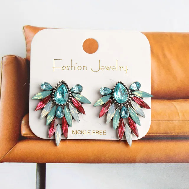 New Fashion Colorful Rhinestone Earrings