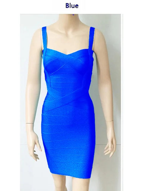 2024  Spaghetti Strap Rayon Bandage Dress