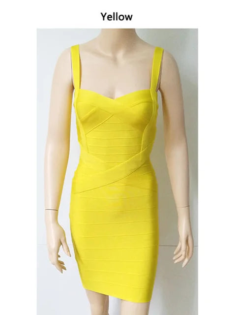 2024  Spaghetti Strap Rayon Bandage Dress