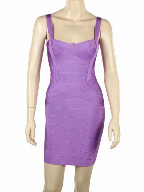 2024  Spaghetti Strap Rayon Bandage Dress