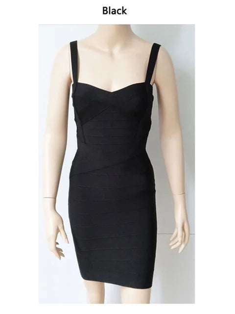 2024  Spaghetti Strap Rayon Bandage Dress