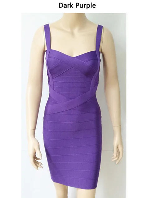 2024  Spaghetti Strap Rayon Bandage Dress