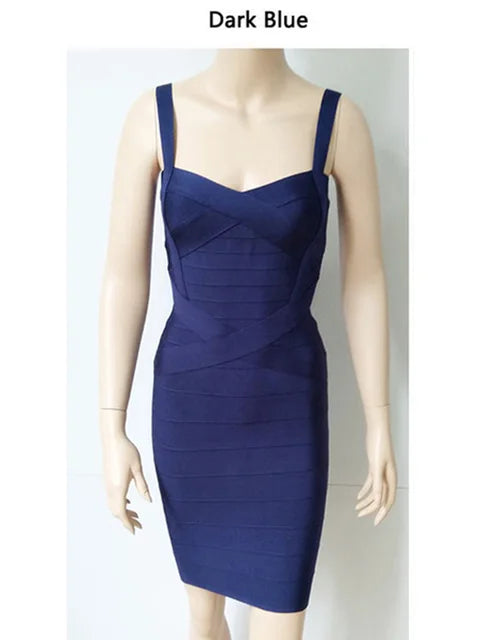 2024  Spaghetti Strap Rayon Bandage Dress