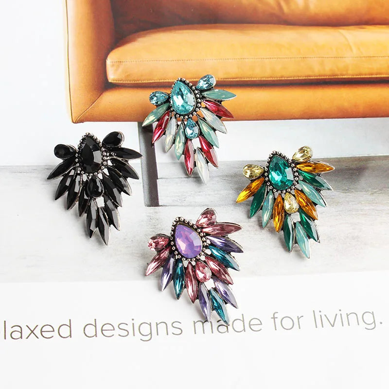 New Fashion Colorful Rhinestone Earrings