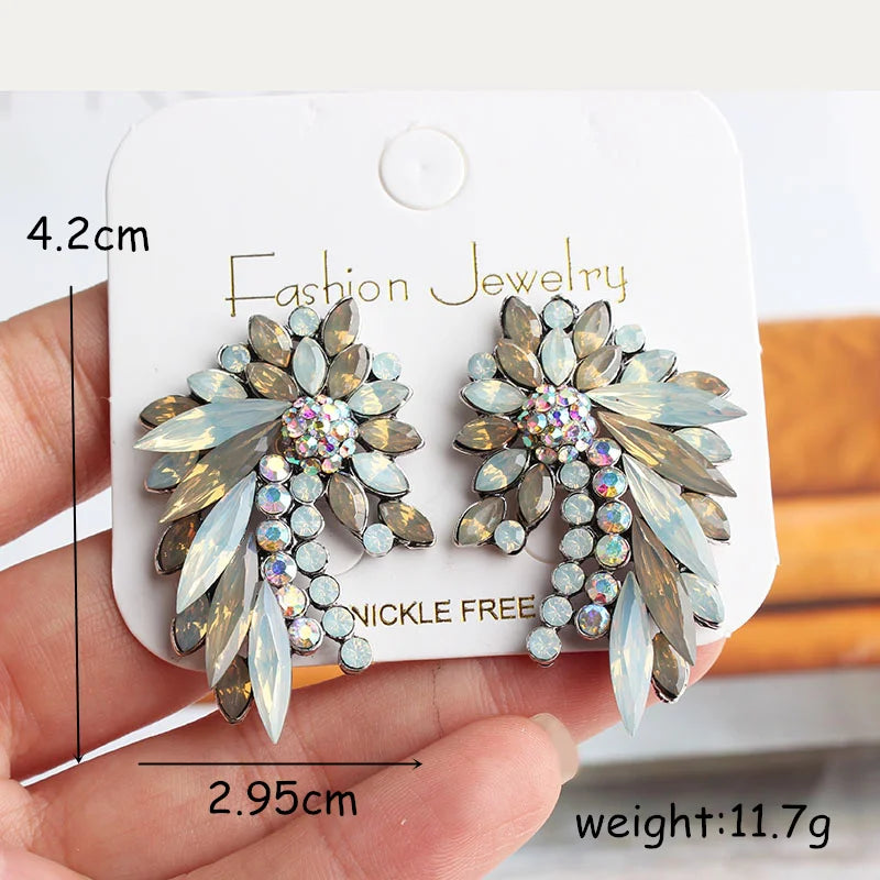 New Fashion Colorful Rhinestone Earrings