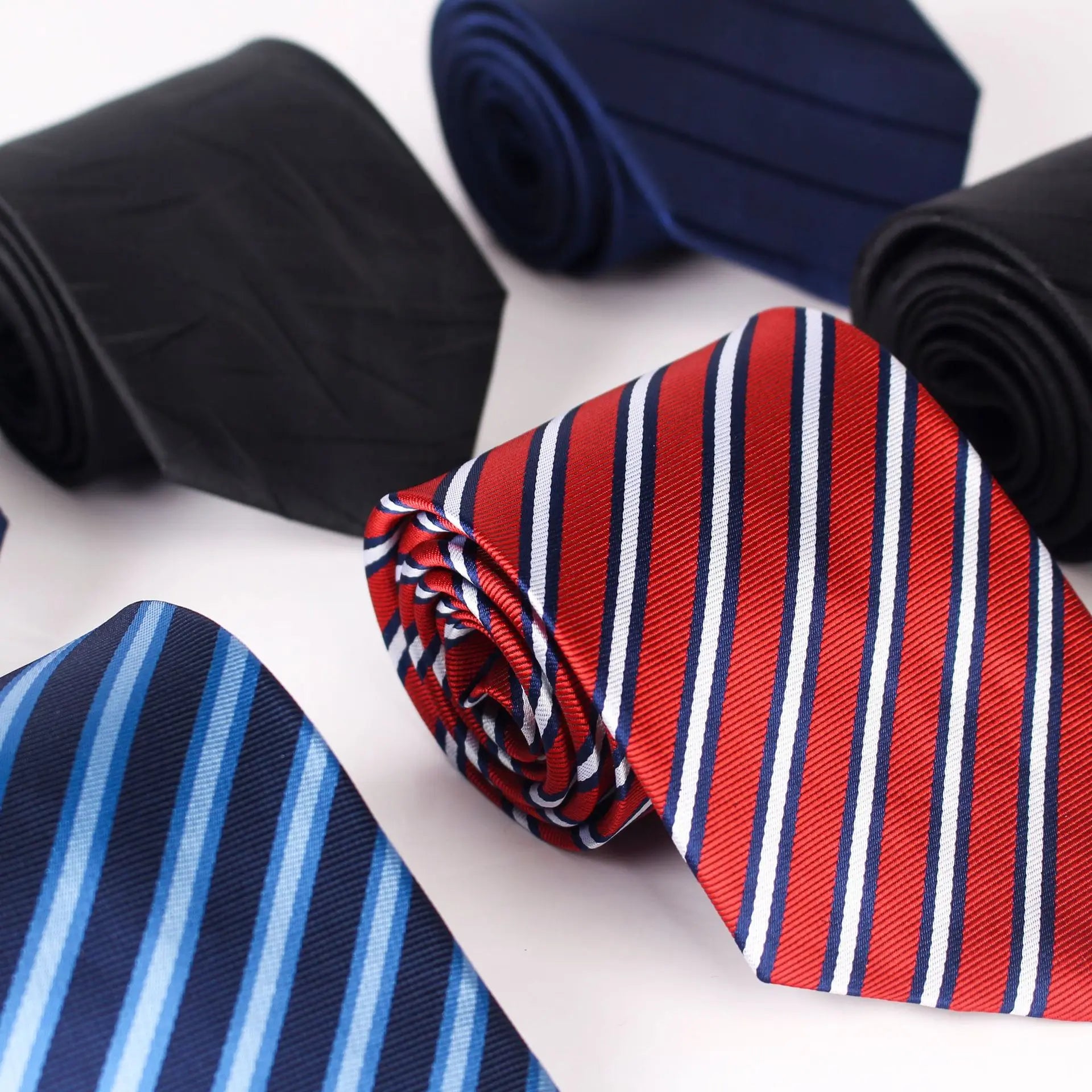 Classic Blue Black Red Necktie