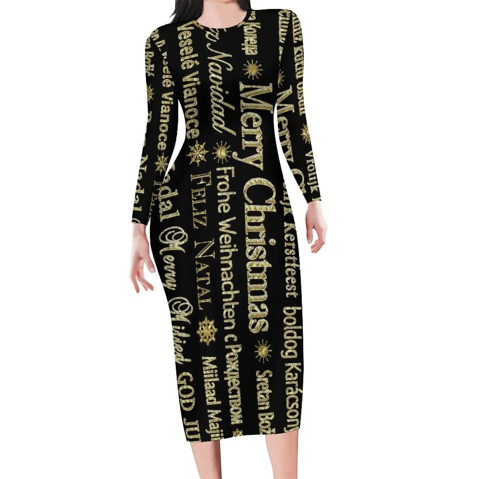 Funny Letter Print Nautical Signal Flags Bodycon Dress