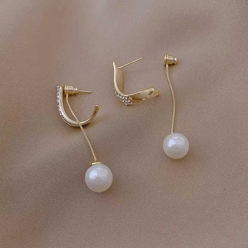 Classic Elegant Imitation Pearl Dangle Earrings