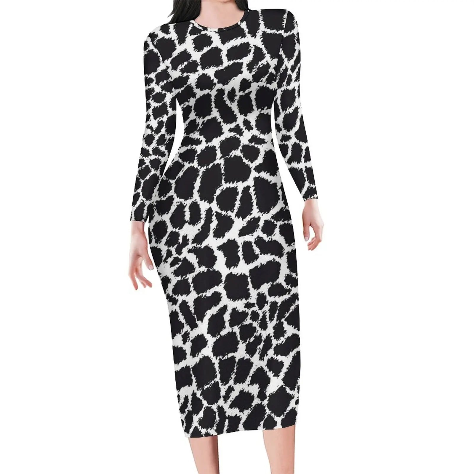 Autumn Leopard Print  Long SleeveDresses