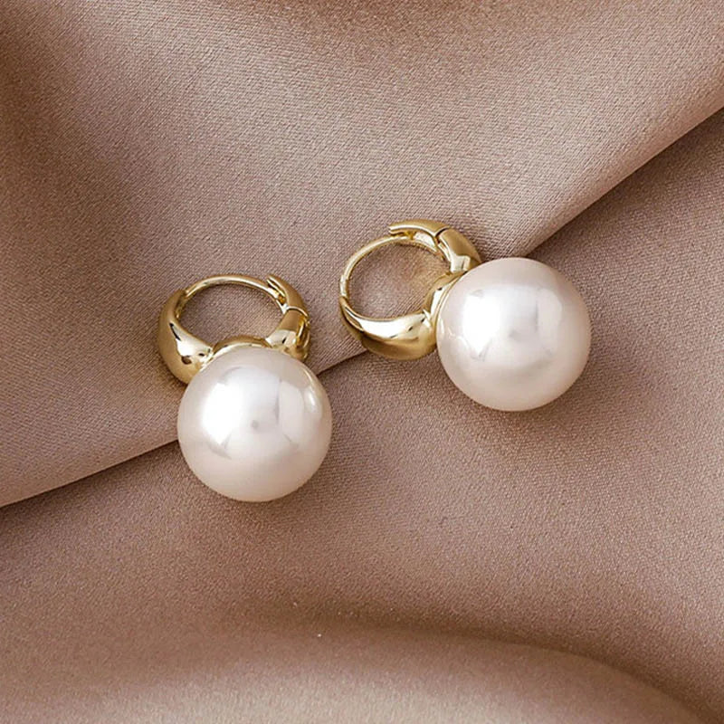 Classic Elegant Imitation Pearl Dangle Earrings