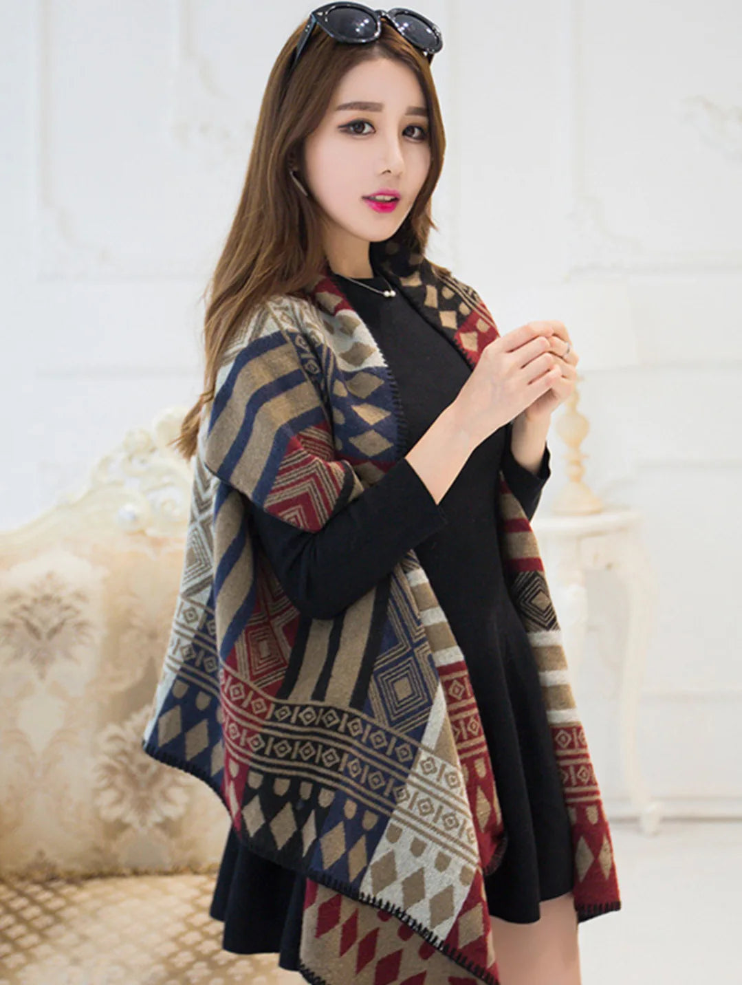 Luxury Shawl Outer Wear Thickened Cashmere High-end Autumn and Winter Scarf Dual-use 2023 New Cloak Coat