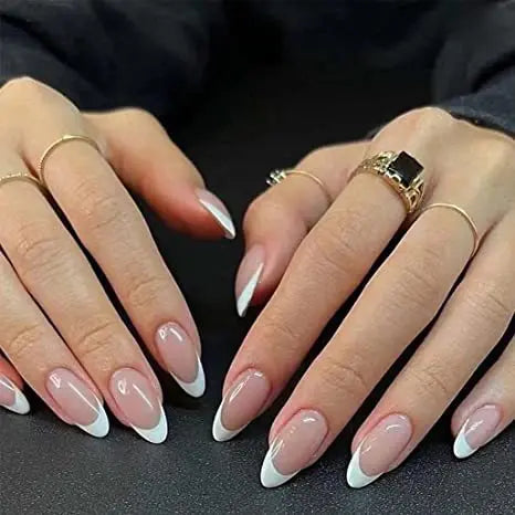 24 Pcs/Set Long Almond Press on  Nails