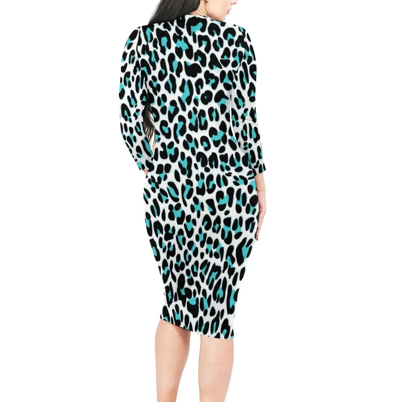 Autumn Leopard Print  Long SleeveDresses