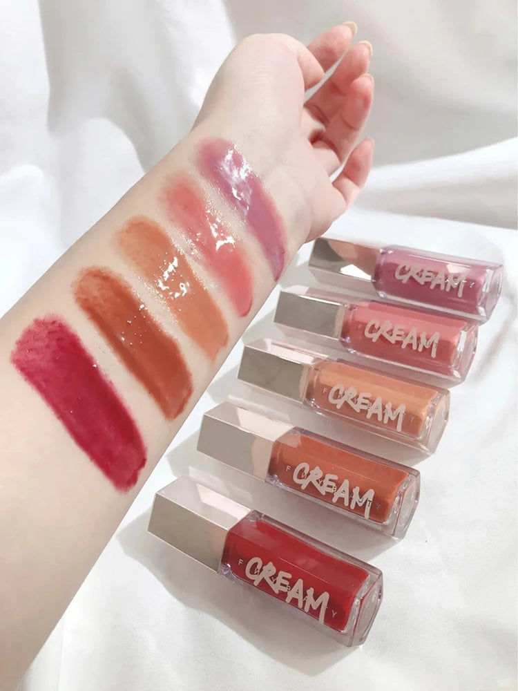 Gloss Bomb Cream Color Drip Lip Cream & Heat Liquid Lipstick Moisturizing Plumper Long Lasting Lipgloss 9ml