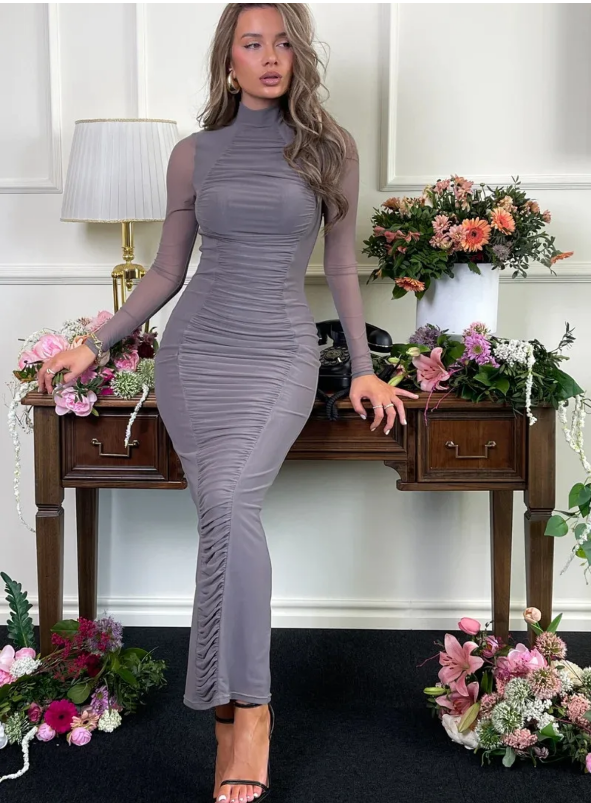 Turtleneck Sexy Bodycon Long Dress