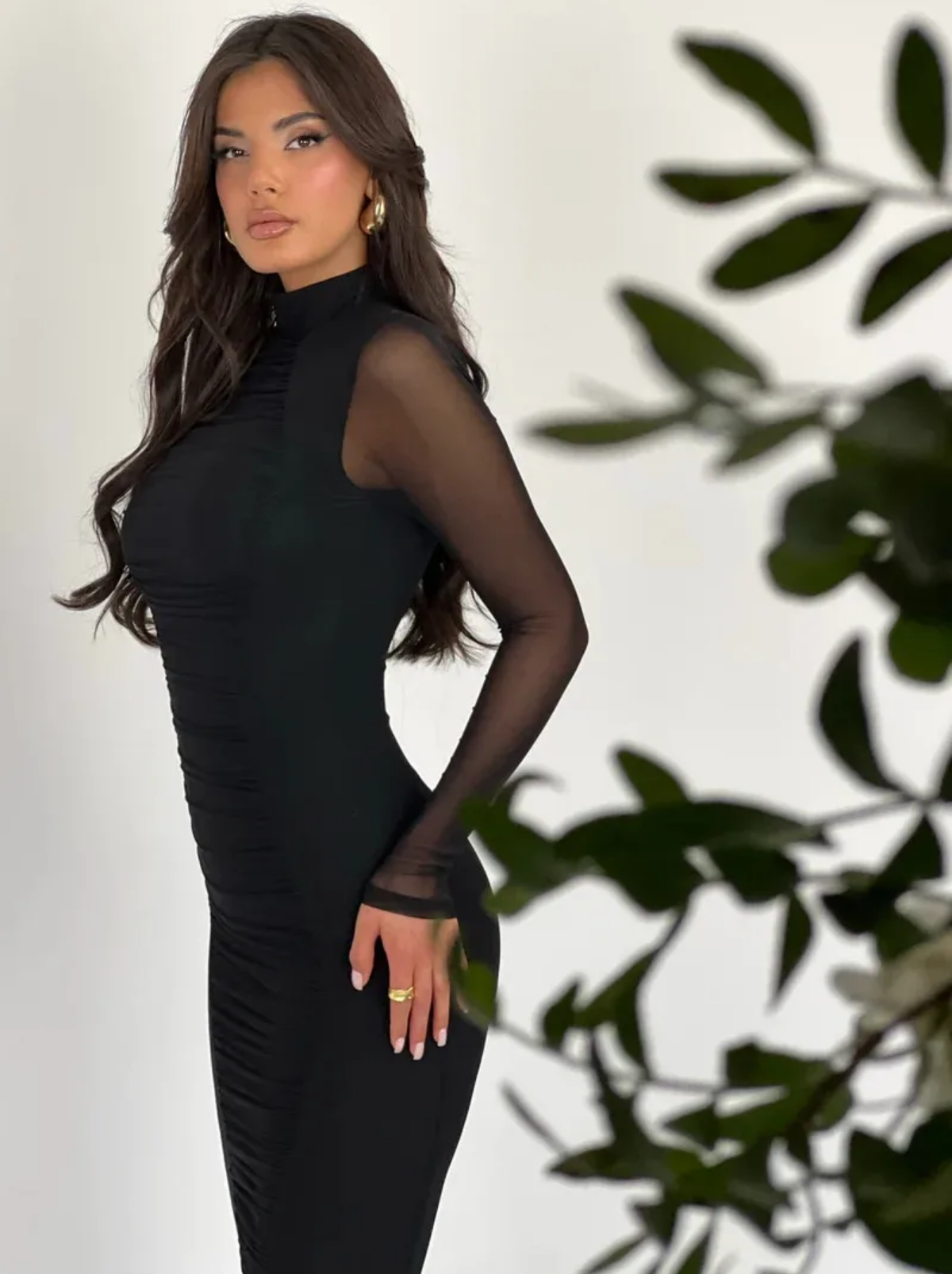 Turtleneck Sexy Bodycon Long Dress