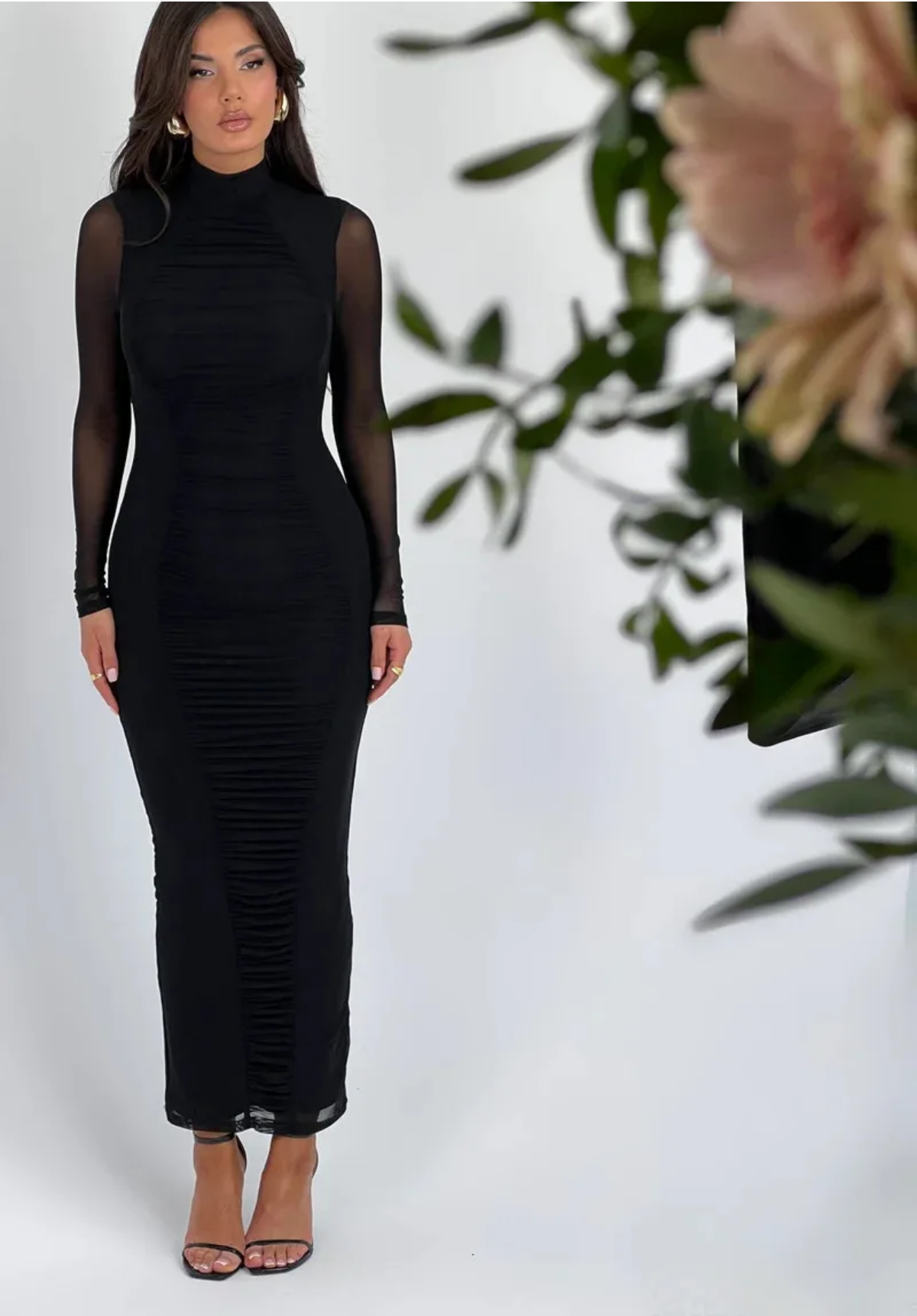 Turtleneck Sexy Bodycon Long Dress