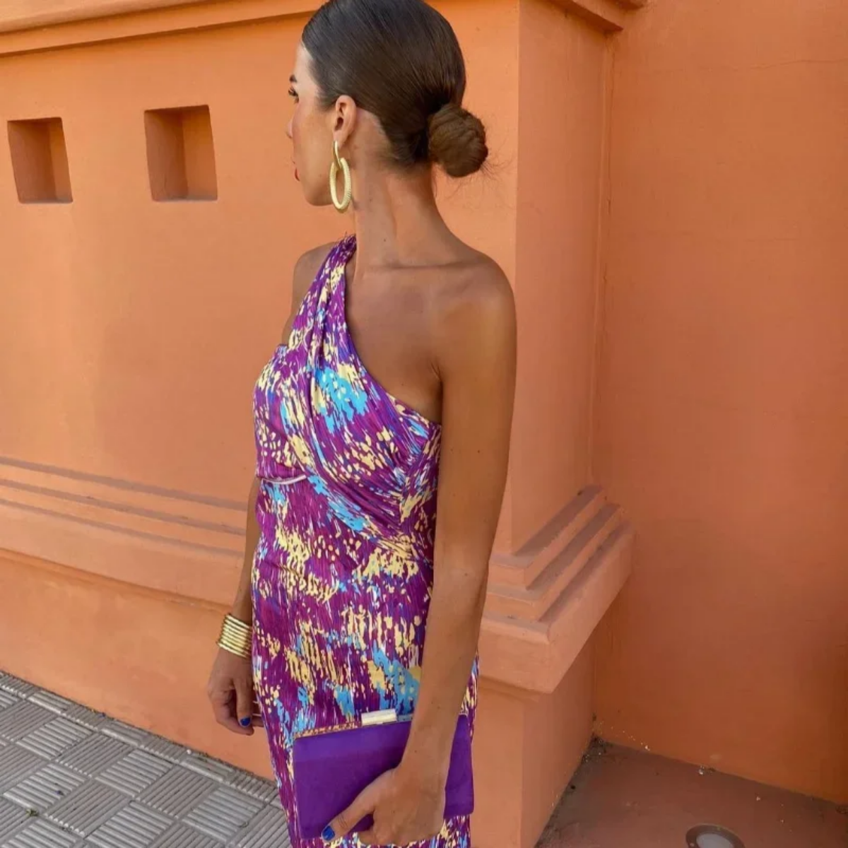 Chic Printed   Sleeveless Backless Asymmetric Maxi Dresses