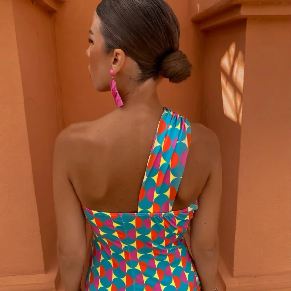 Chic Printed   Sleeveless Backless Asymmetric Maxi Dresses