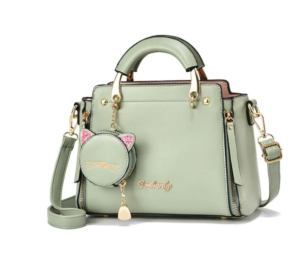 Fashion Vintage Designer Messenger PU Leather Handbag