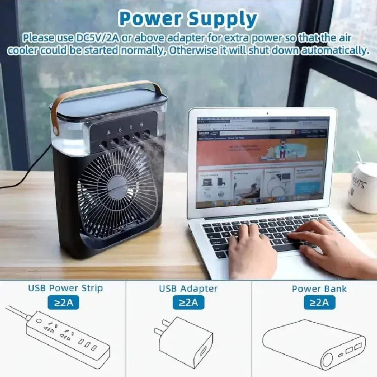 Portable 3 In 1 Fan AIr Conditioner