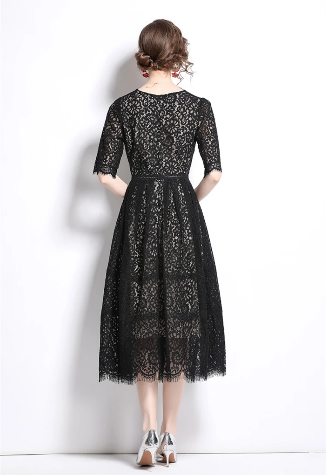 Elegant Black Lace Dress