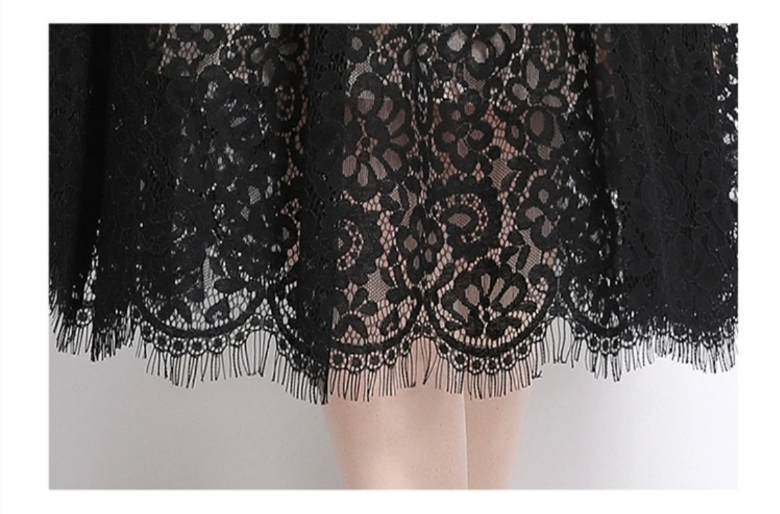 Elegant Black Lace Dress