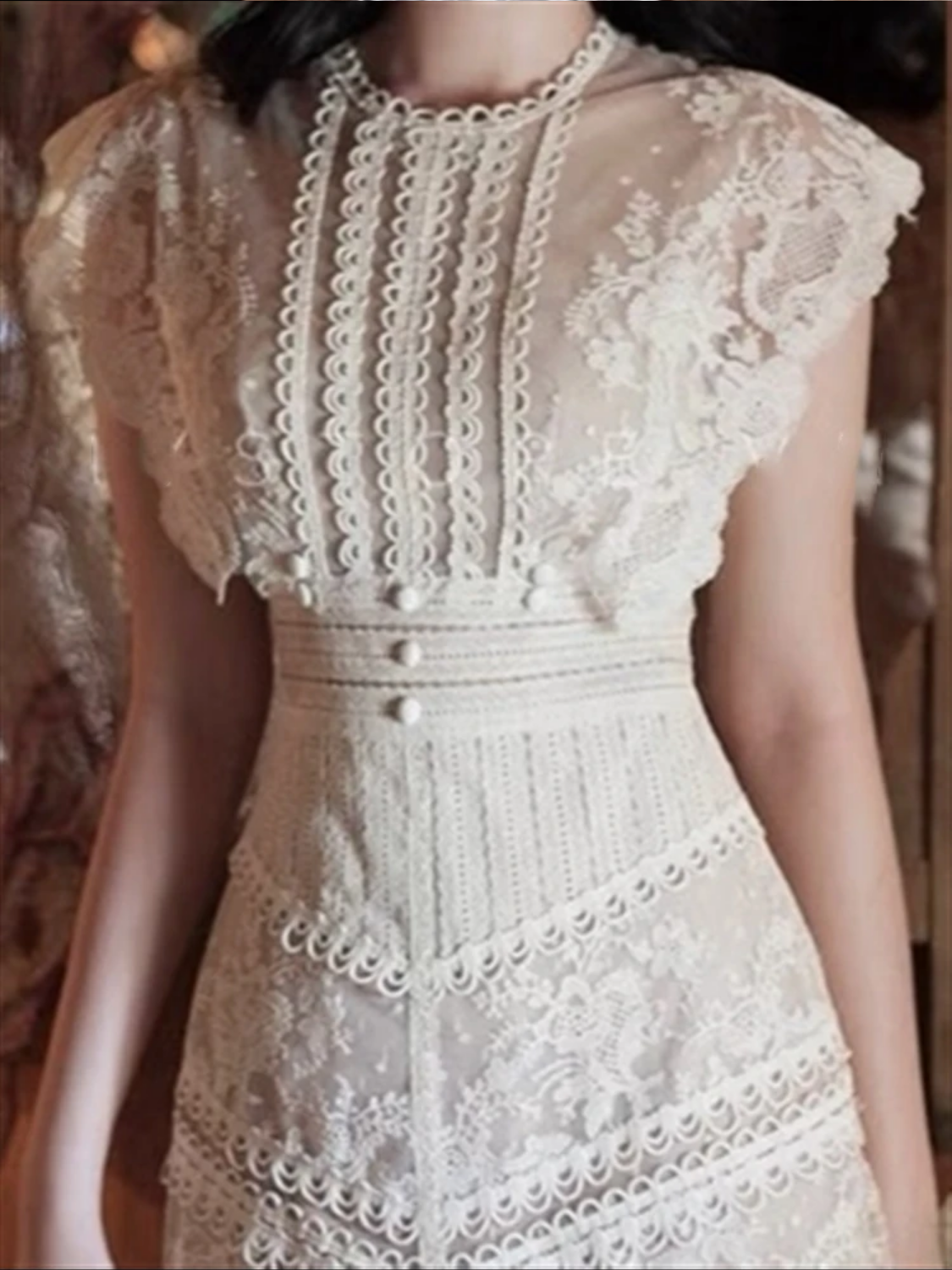 Boho Backless Embroidery Lace  Dresses