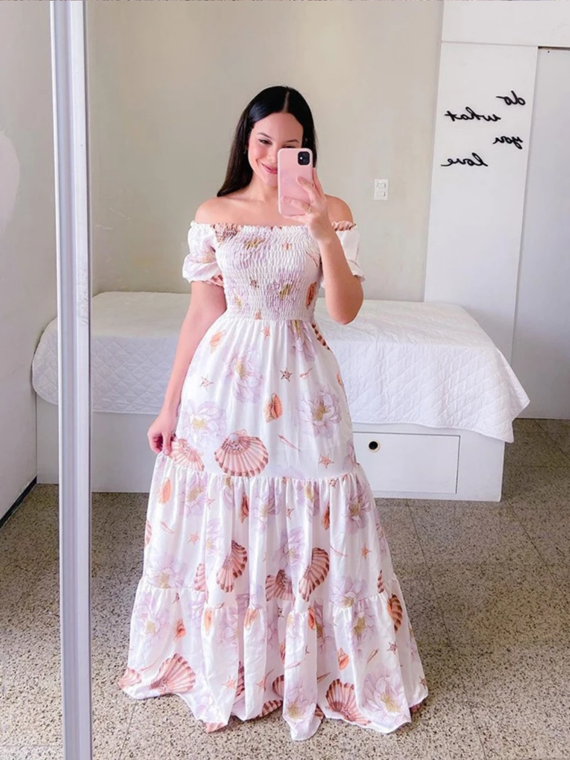 Vintage Floral Print Off The Shoulder Elastic Sexy Long Summer Dress