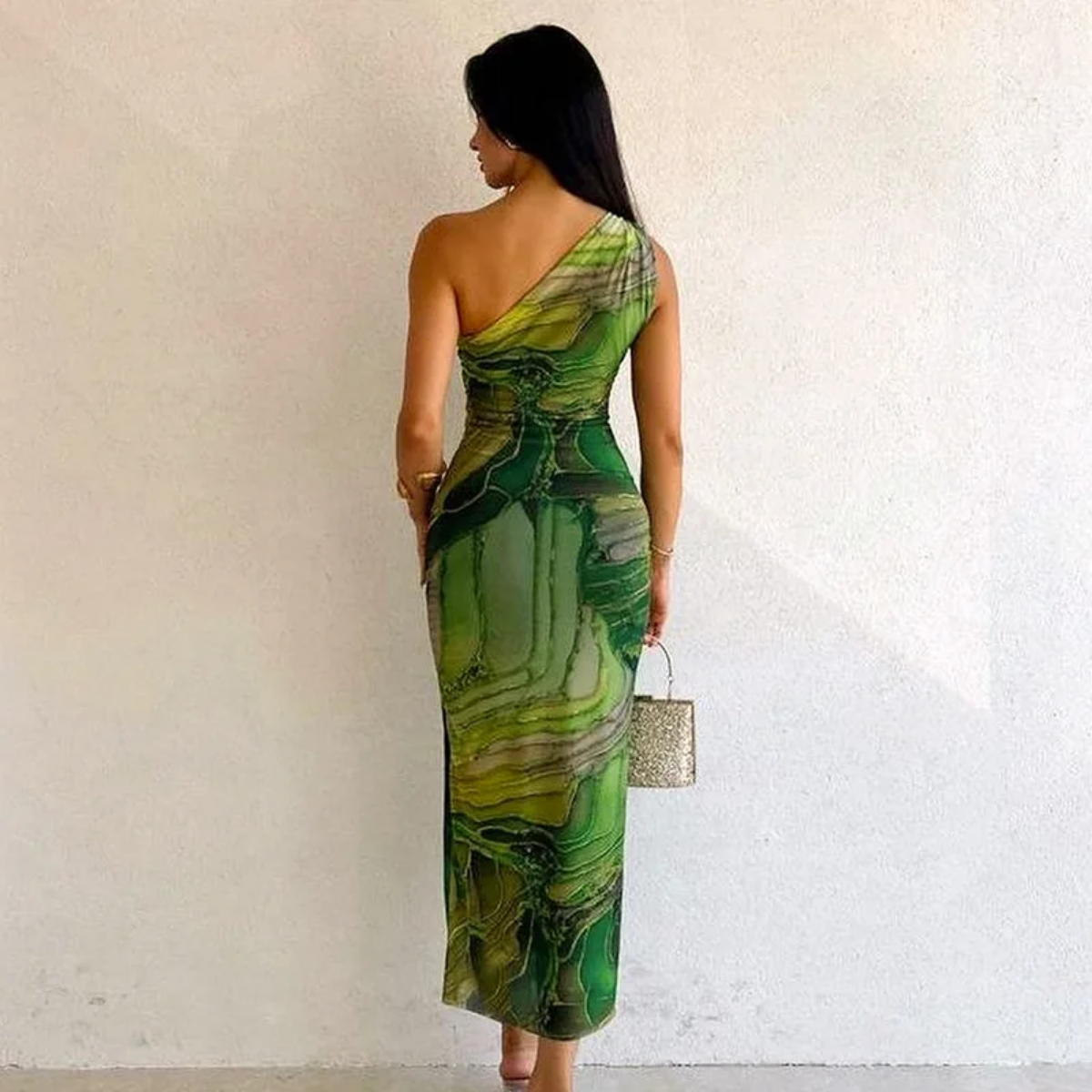 Summer One Shoulder Sleeveless Maxi Dress