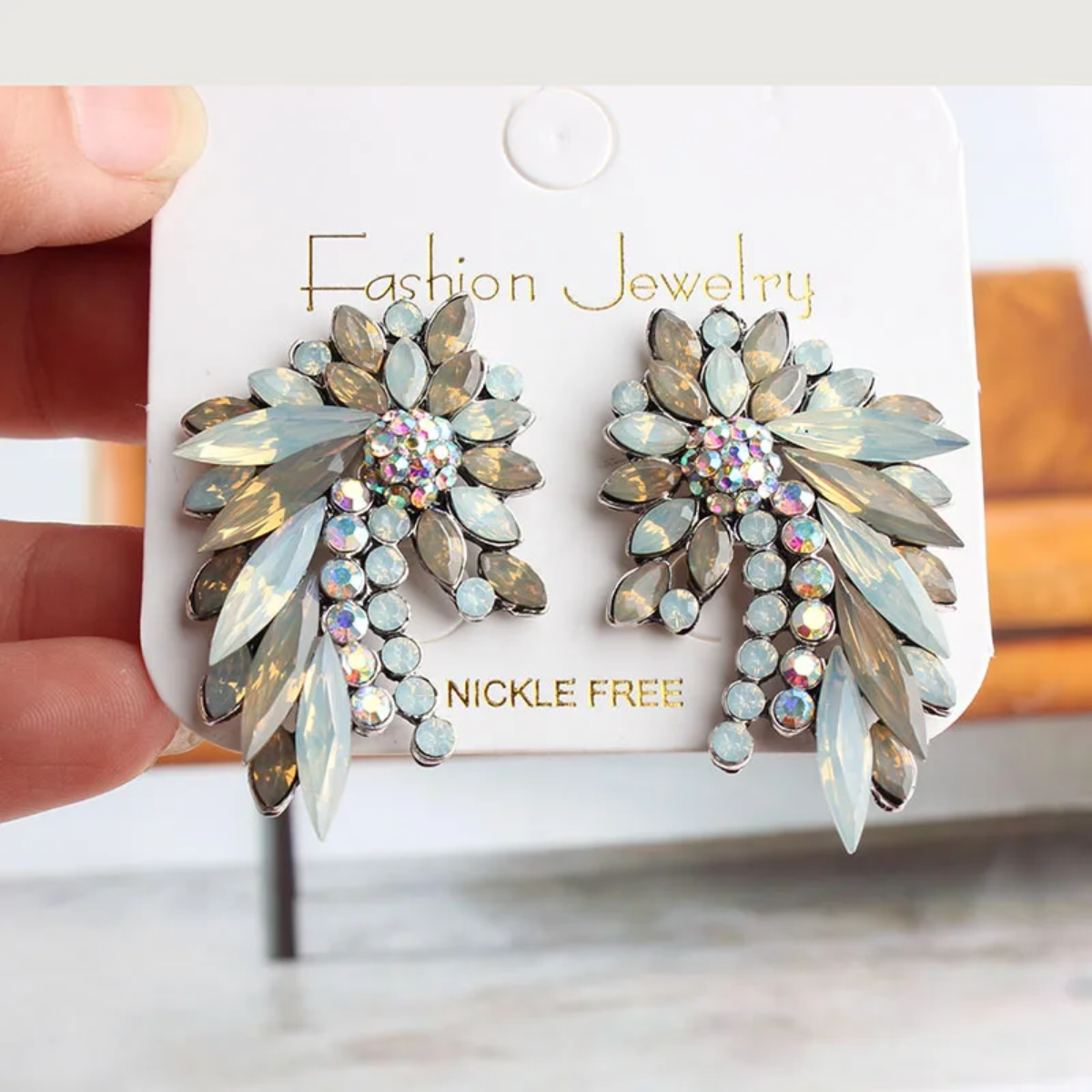 New Fashion Colorful Rhinestone Earrings