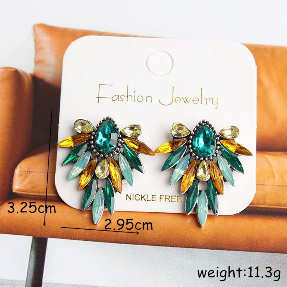 New Fashion Colorful Rhinestone Earrings