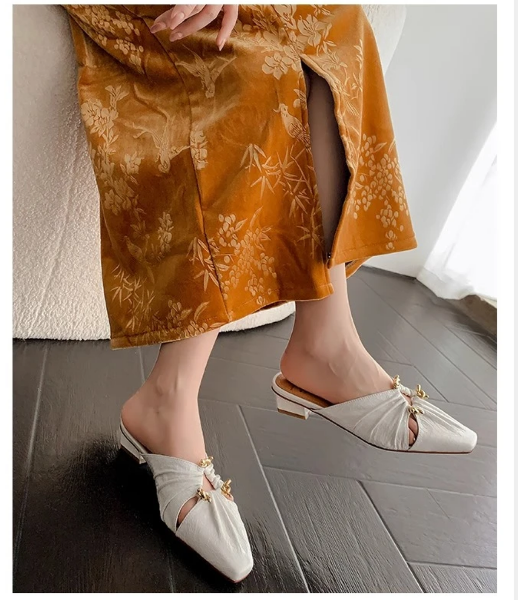 2024 New Hot Sale Summer Fashion Solid Low Heel Pumps