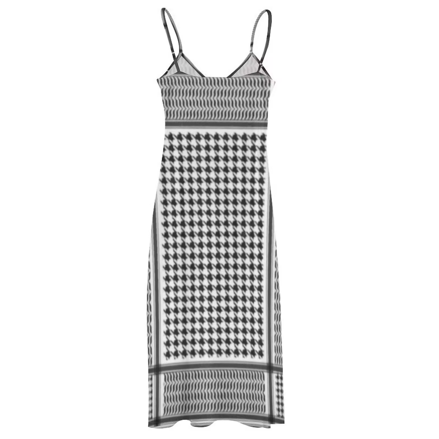 Black Keffiyeh Sleeveless Dress