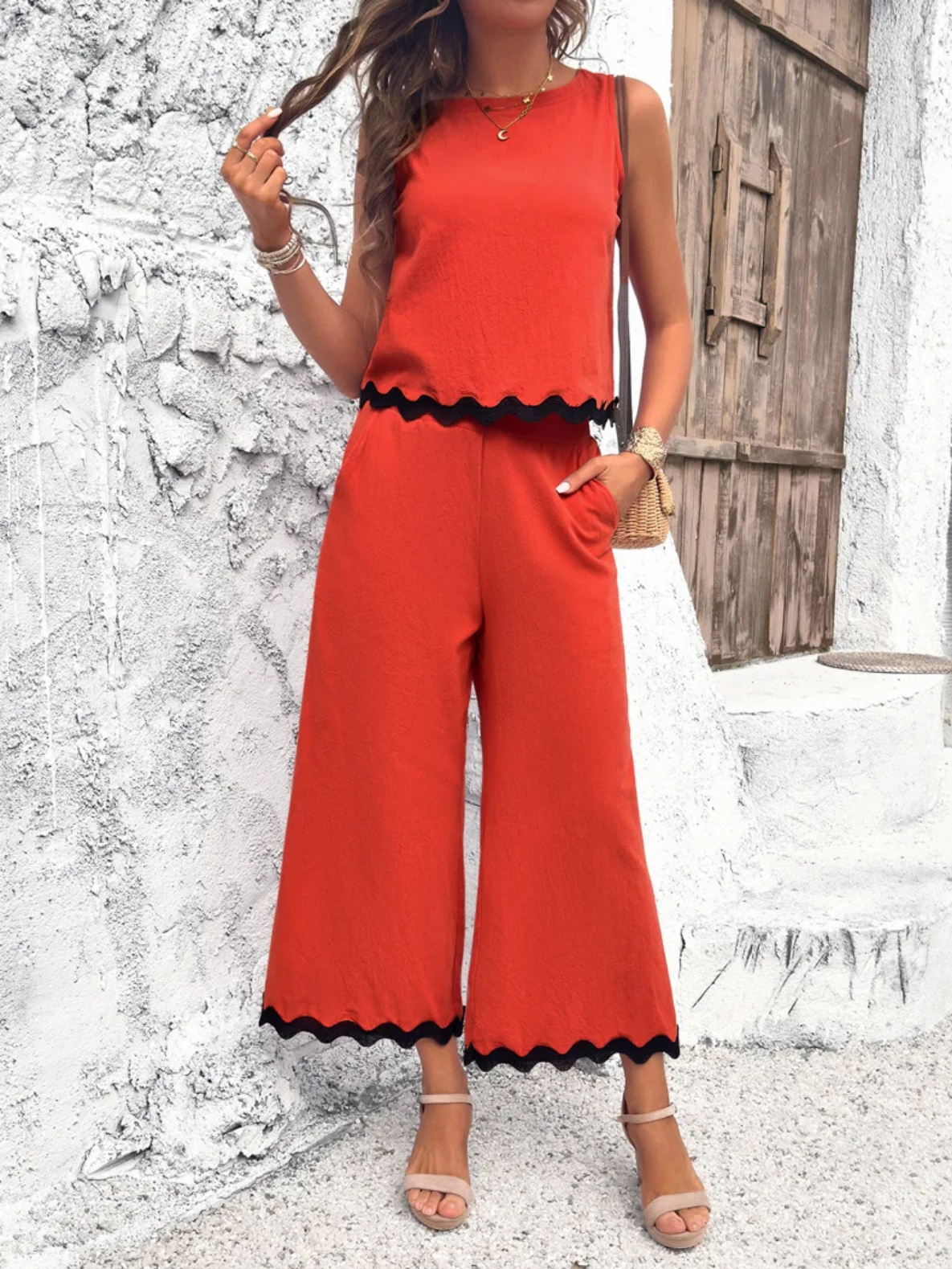 Summer  Shirt Top Pants 2 Piece Set