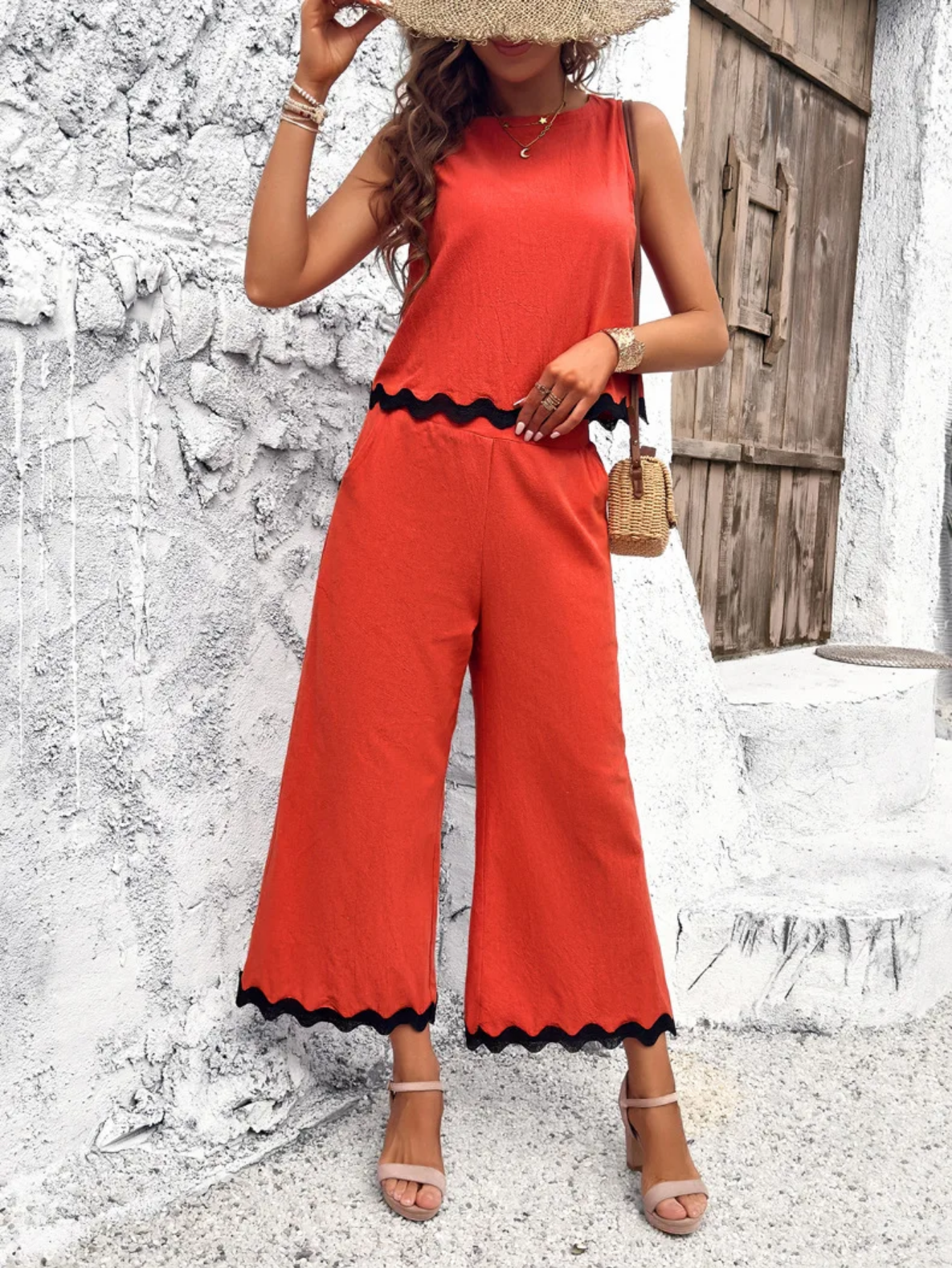 Summer  Shirt Top Pants 2 Piece Set