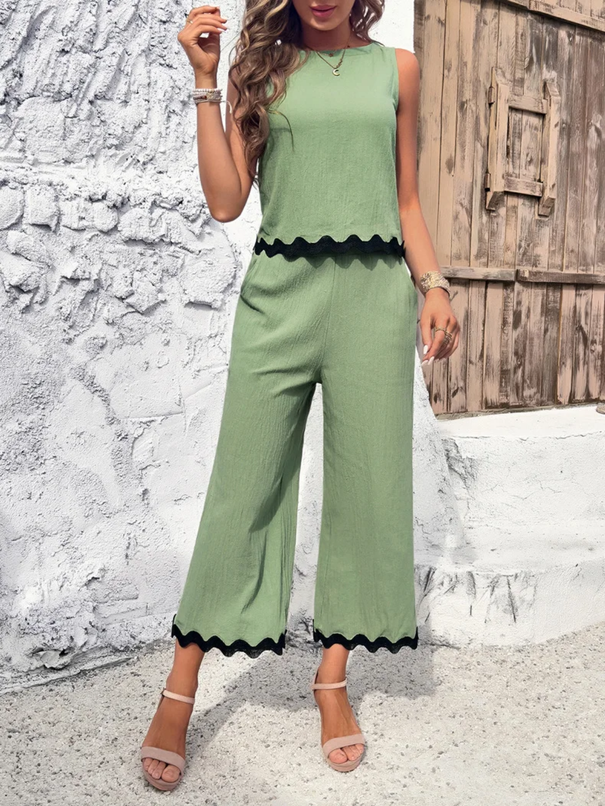 Summer  Shirt Top Pants 2 Piece Set