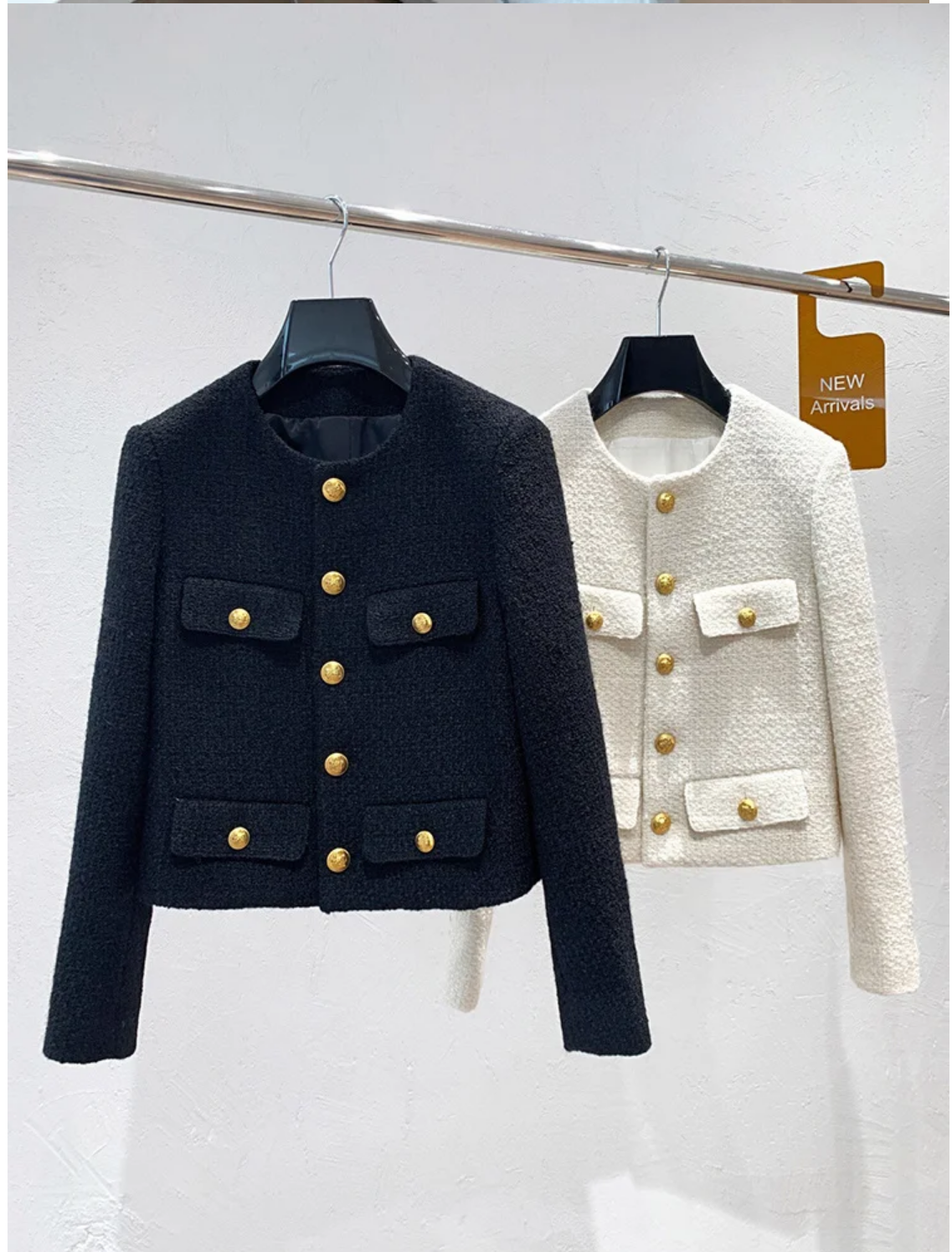 Autumn Winter Small Fragrant Tweed Jacket Coat