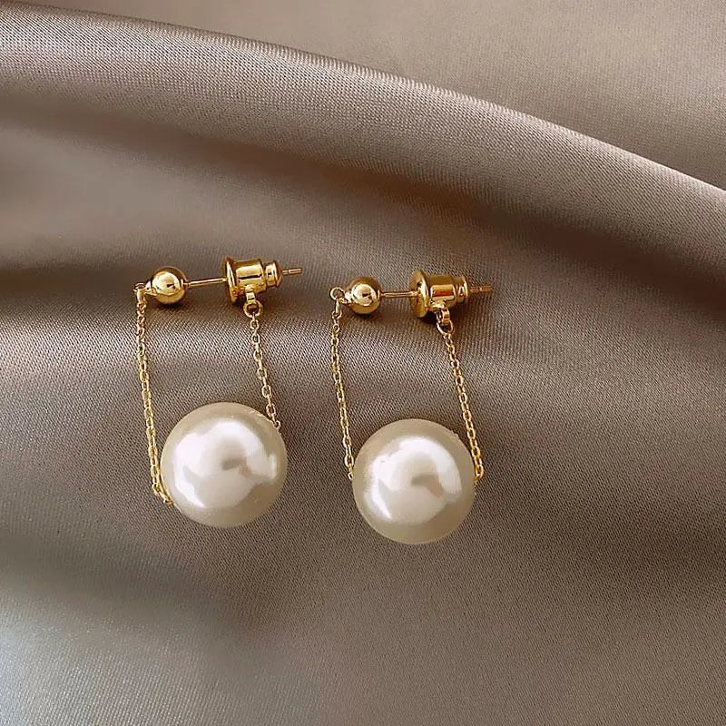 Classic Elegant Imitation Pearl Dangle Earrings