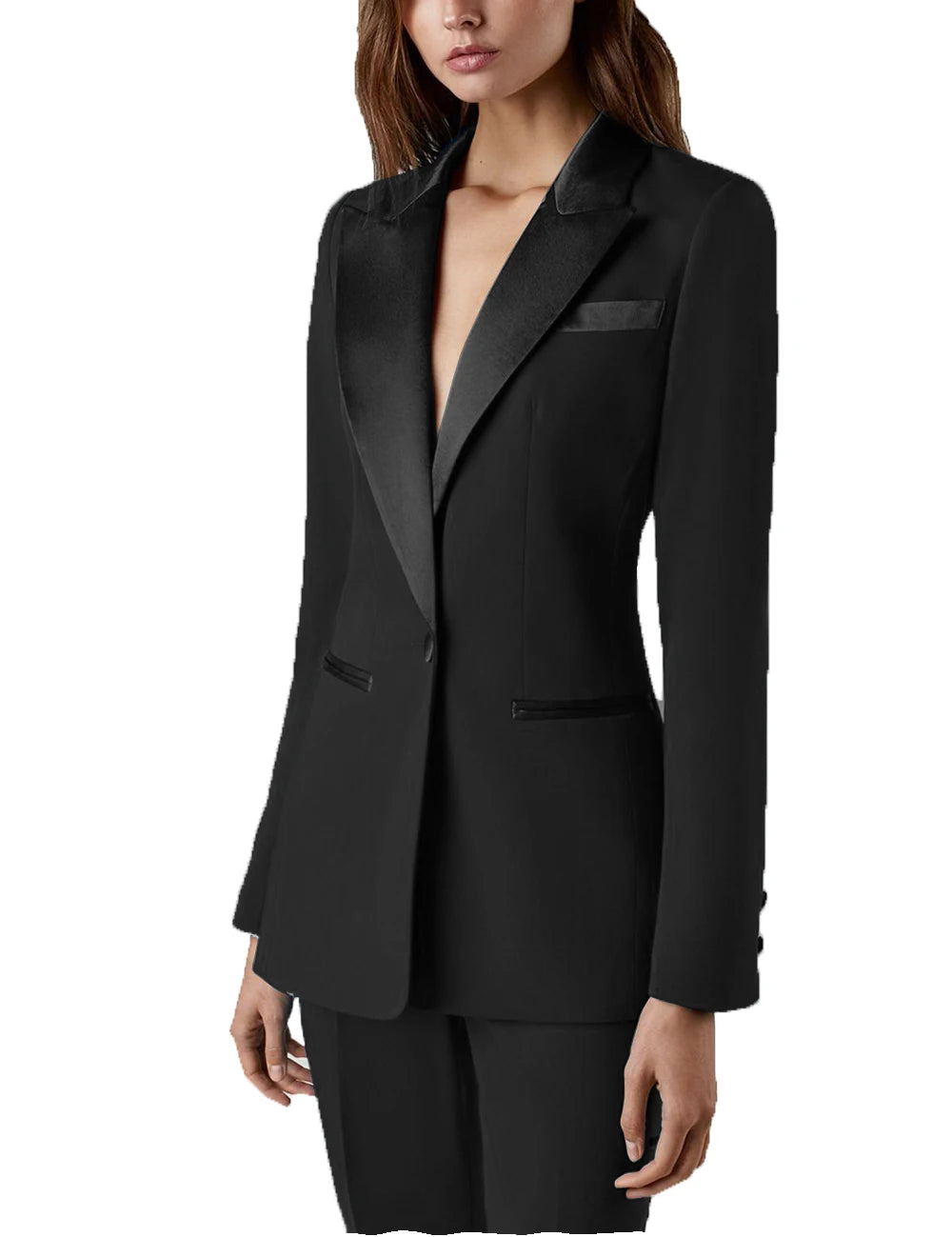 Women Blazer with Pants Slim Fit Business Suit