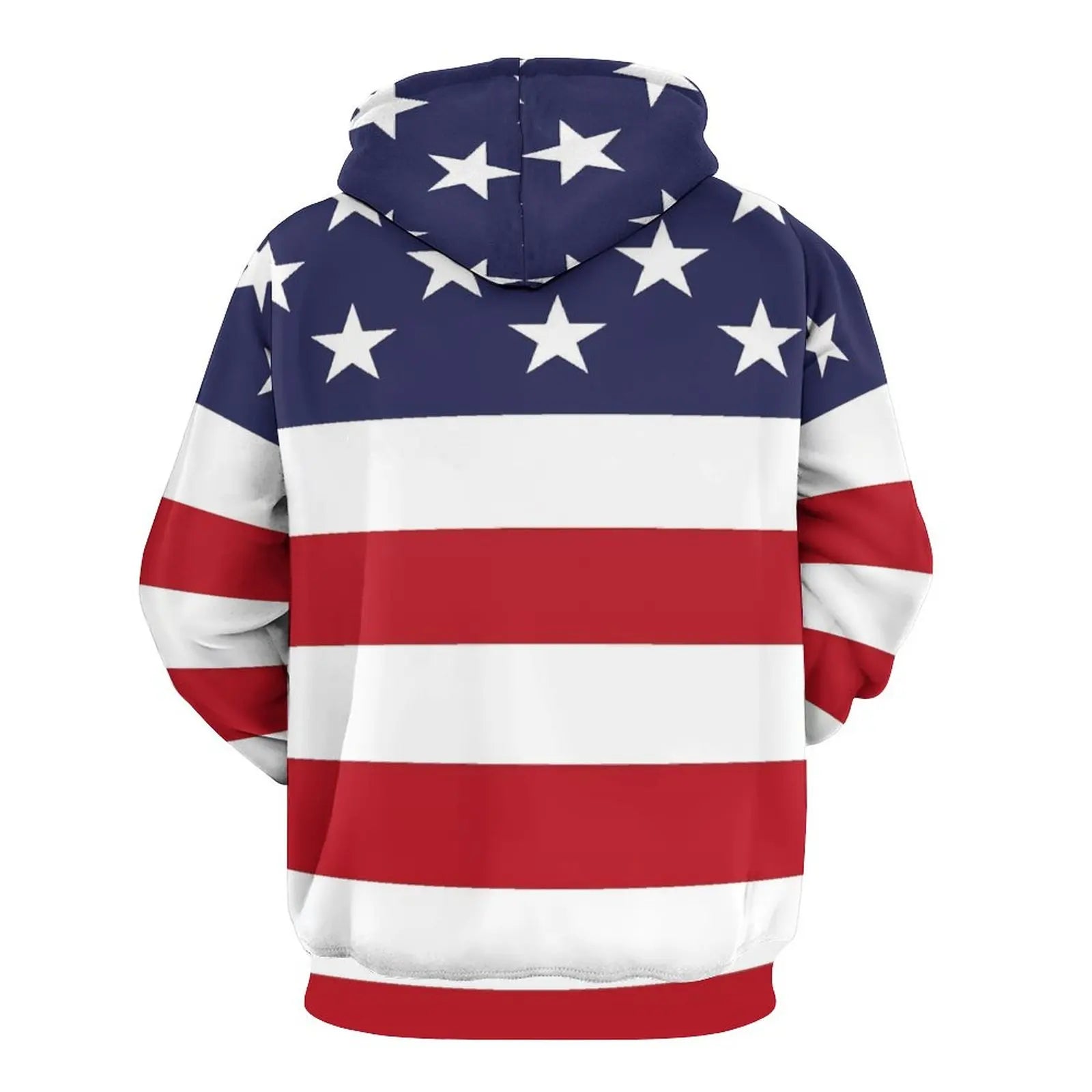 American Flag Hoodies White Stars Print Classic