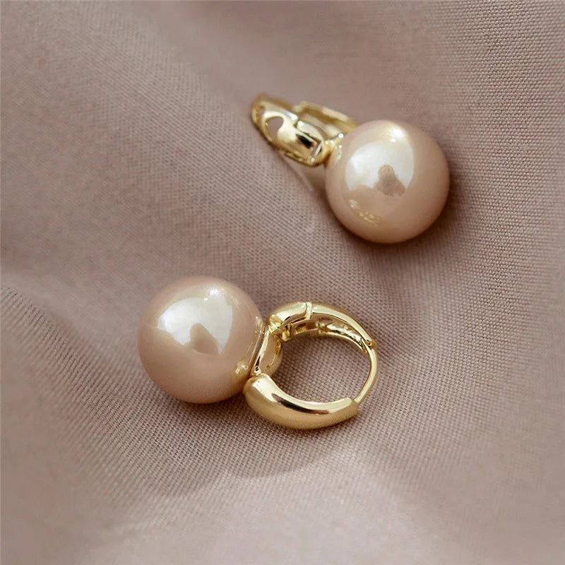 Classic Elegant Imitation Pearl Dangle Earrings