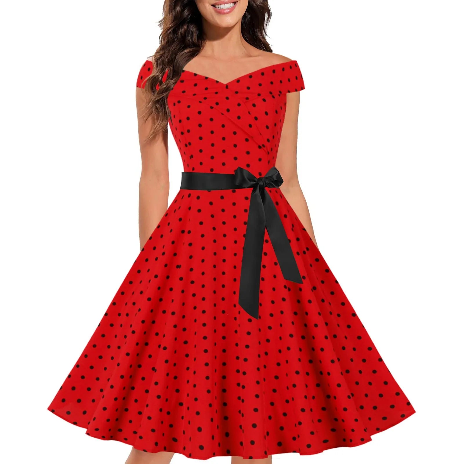 Vintage 50s 60s Pin Up Rockabilly Cocktail Dress